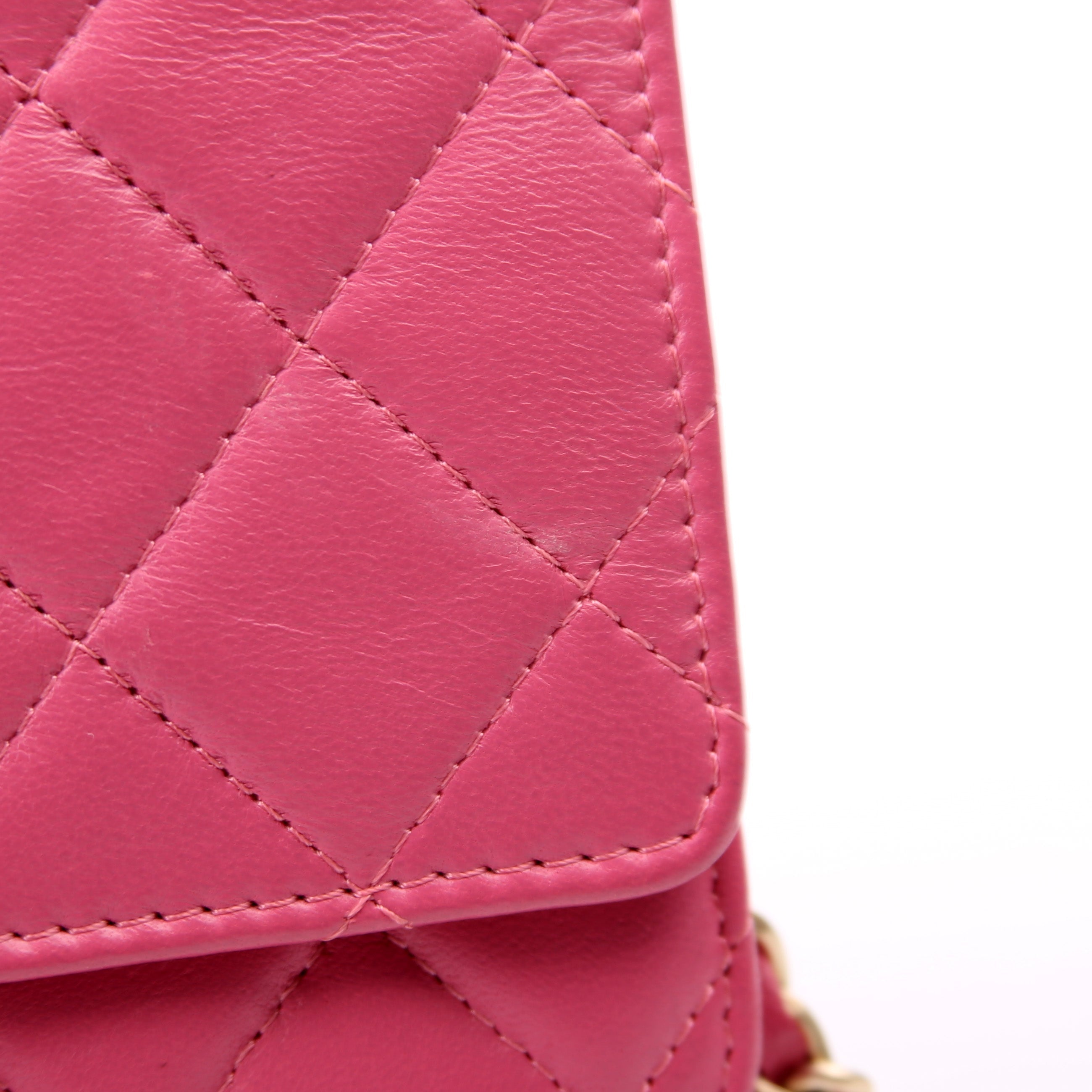Chanel WOC Classic Quilted Lambskin Pink