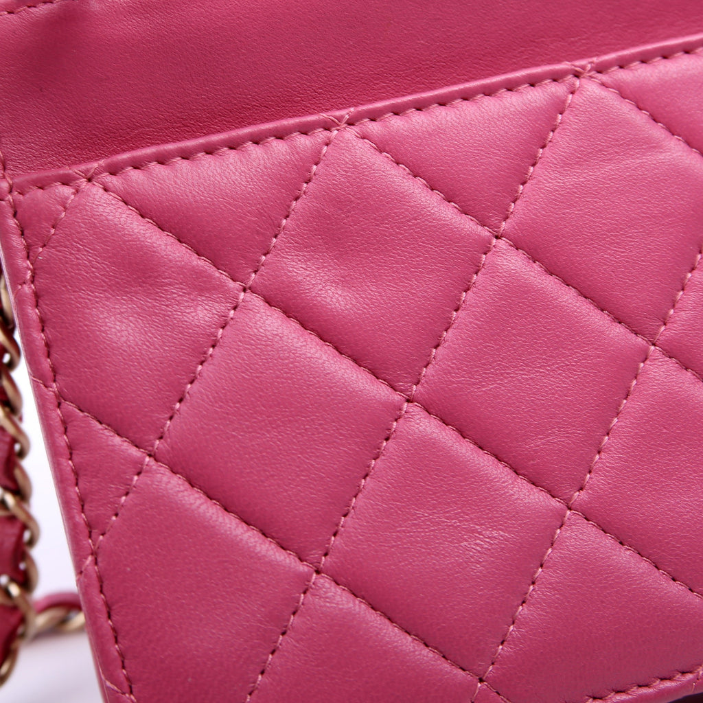 Chanel WOC Classic Quilted Lambskin Pink