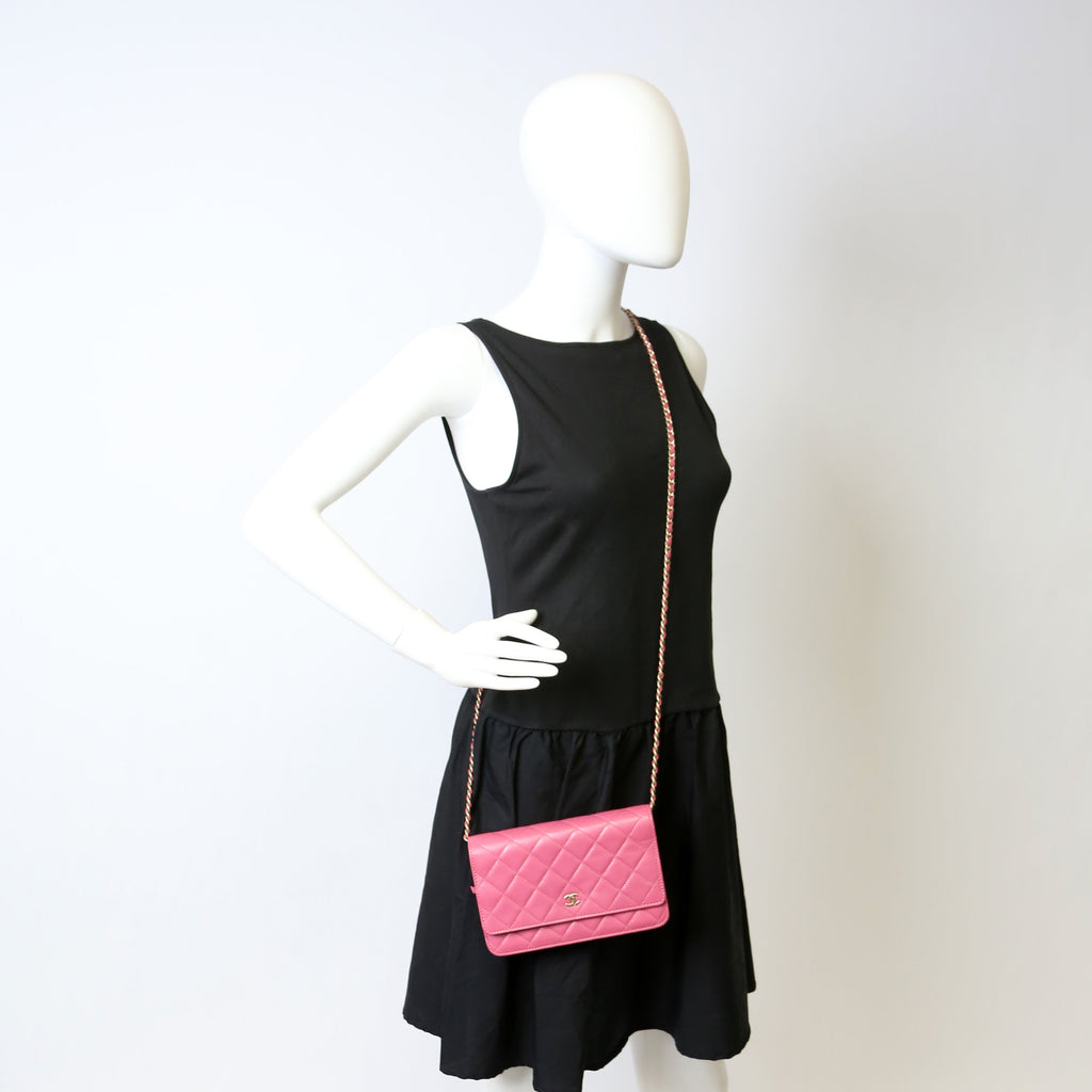 Chanel WOC Classic Quilted Lambskin Pink