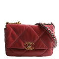 Chanel Quilted Goatskin 19 Medium Flap 30M Red