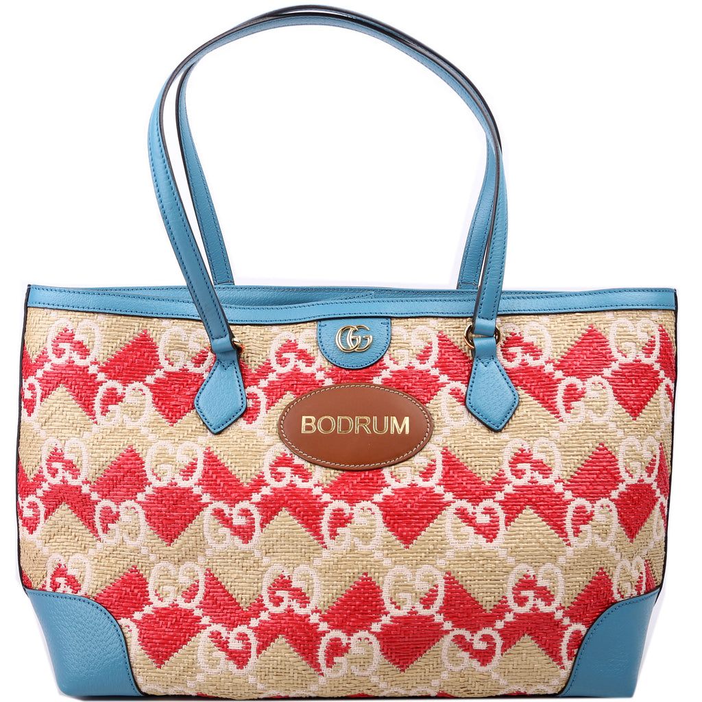 Gucci 631685 GG Raffia Ophidia Tote