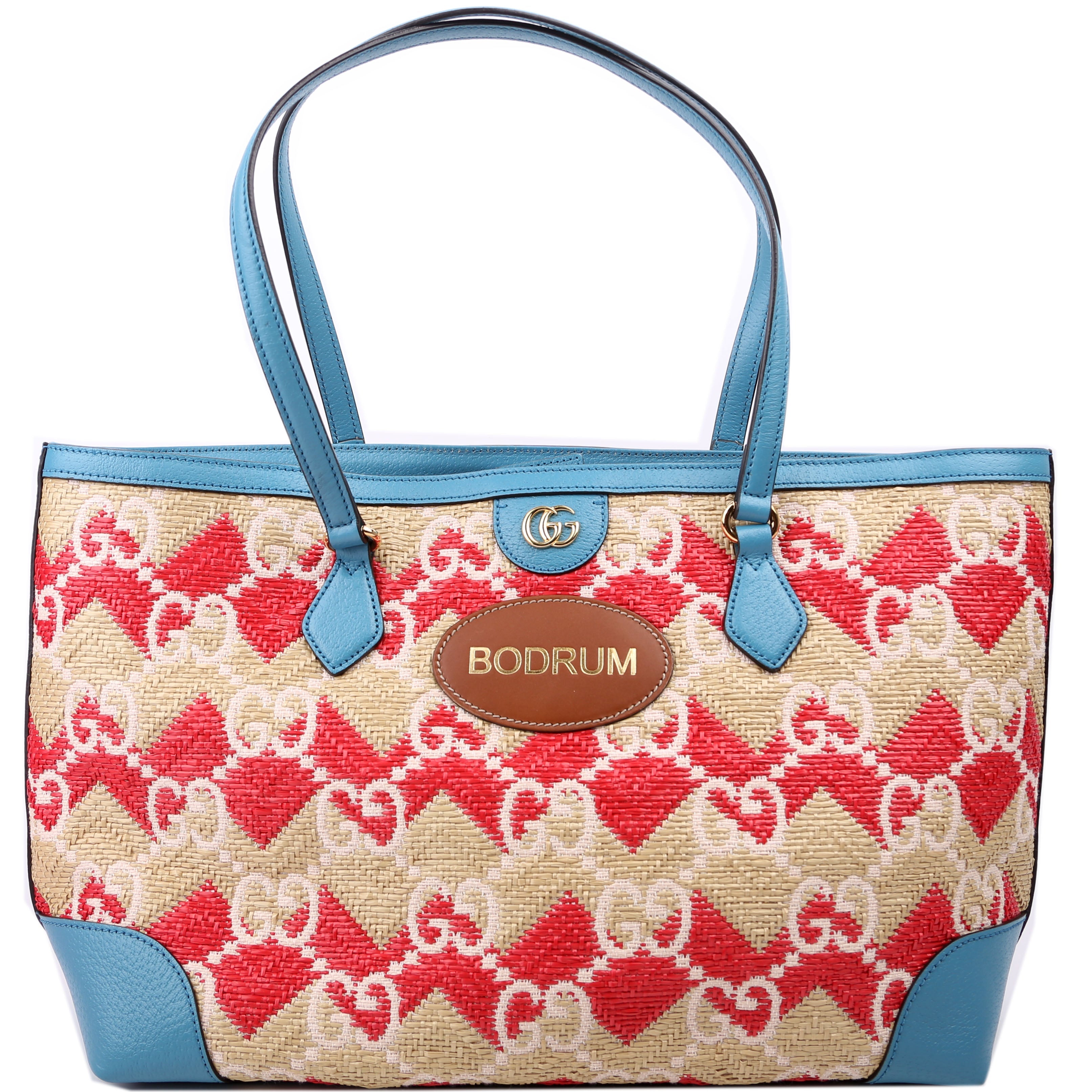 Gucci 631685 GG Raffia Ophidia Tote