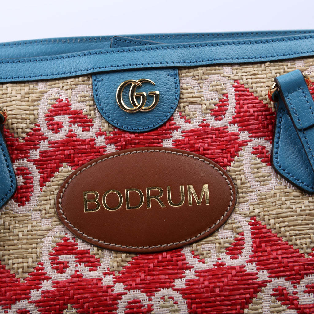 Gucci 631685 GG Raffia Ophidia Tote