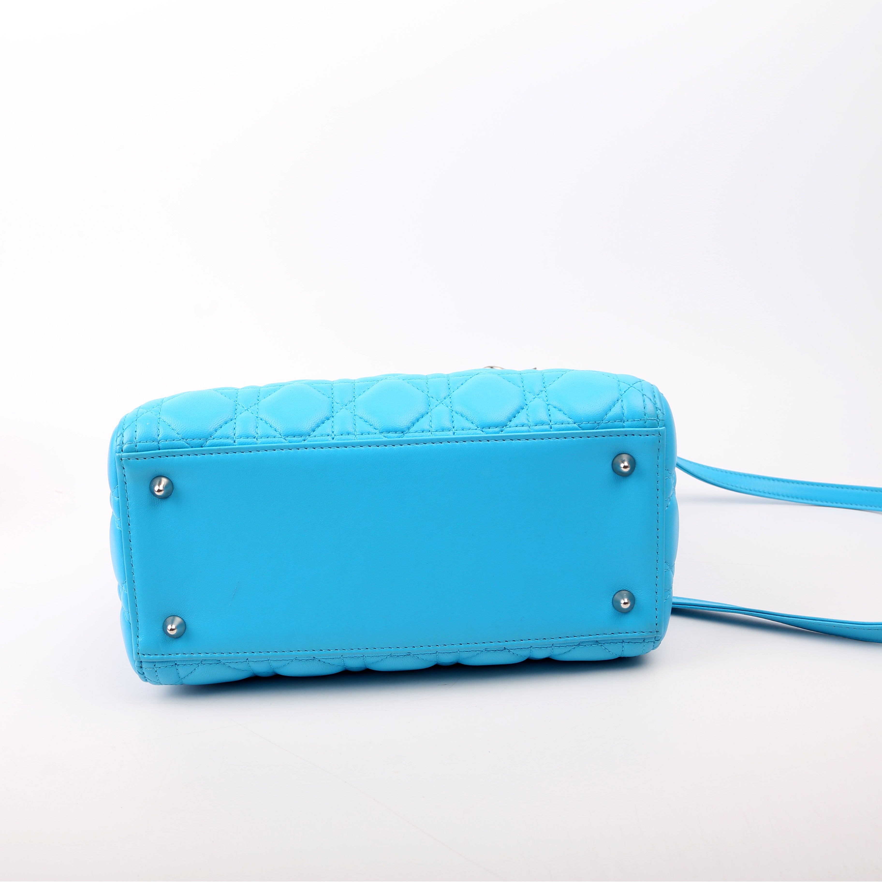 Christian Dior Lady Dior Medium Lambskin Blue