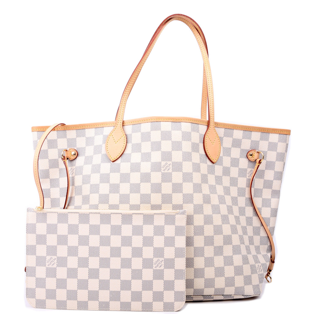 Louis Vuitton Neverfull with Wallet MM Damier Azur
