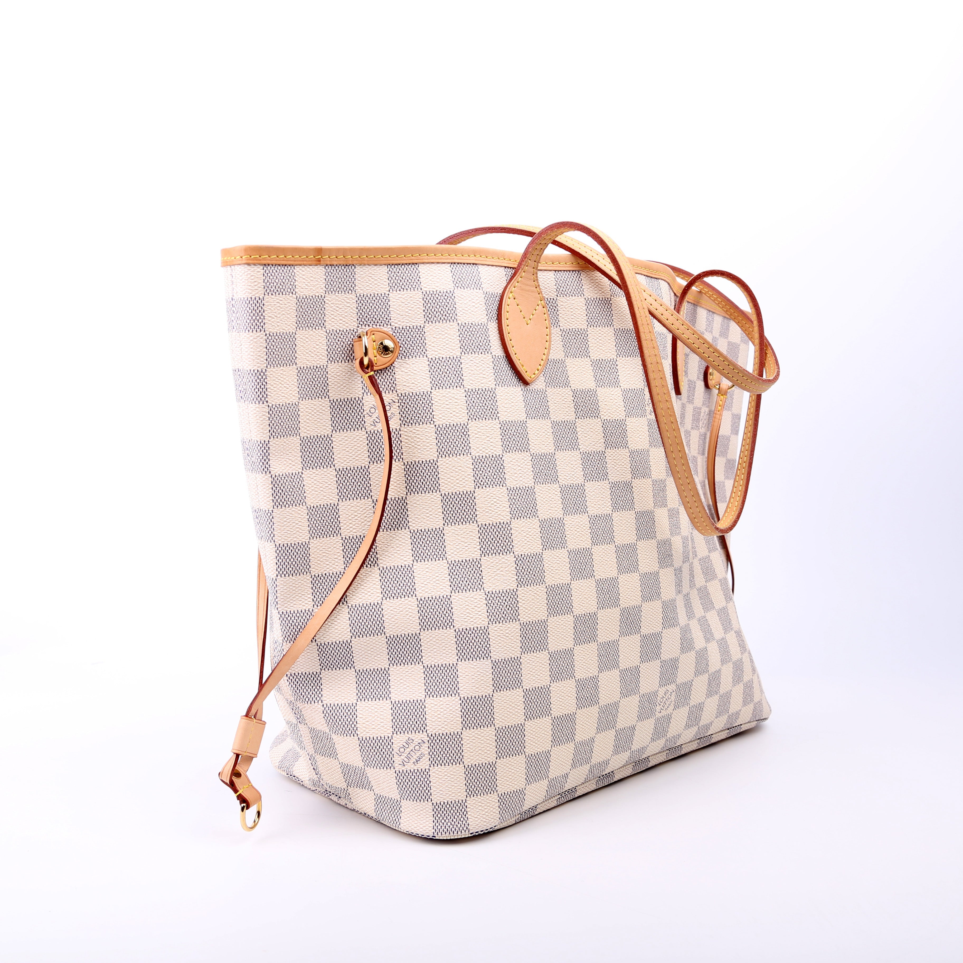 Louis Vuitton Neverfull with Wallet MM Damier Azur