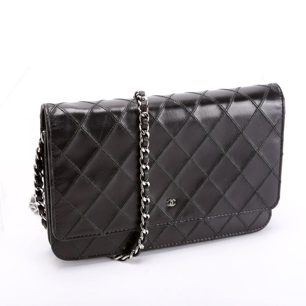Chanel Diamond Stitch Quilted Lambskin WOC 14M Black