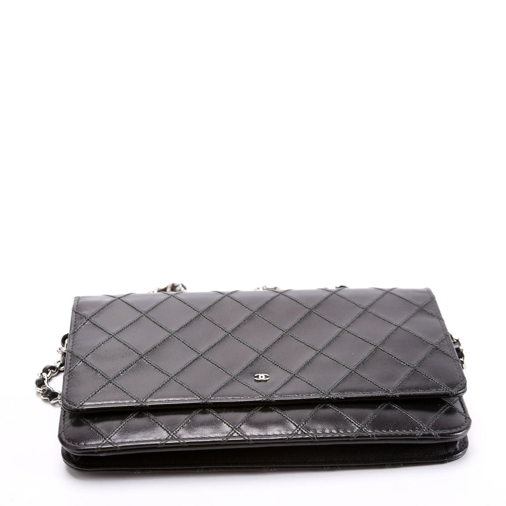 Chanel Diamond Stitch Quilted Lambskin WOC 14M Black