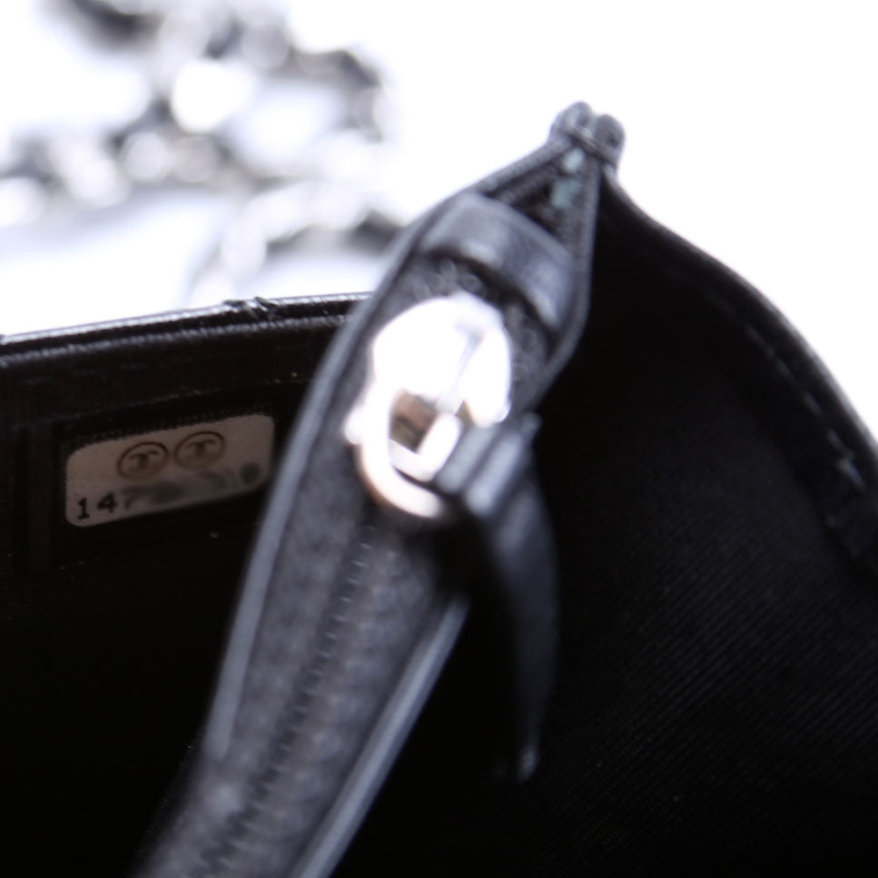 Chanel Diamond Stitch Quilted Lambskin WOC 14M Black
