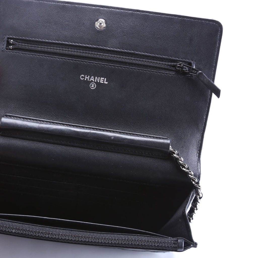 Chanel Diamond Stitch Quilted Lambskin WOC 14M Black