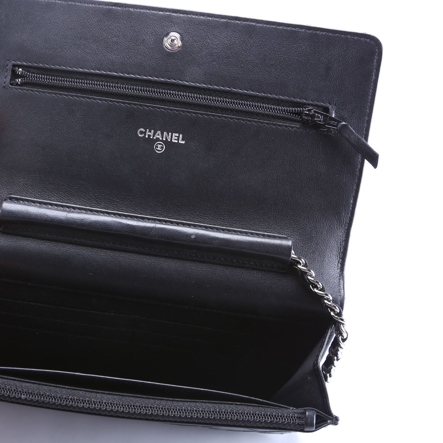 Chanel Diamond Stitch Quilted Lambskin WOC 14M Black