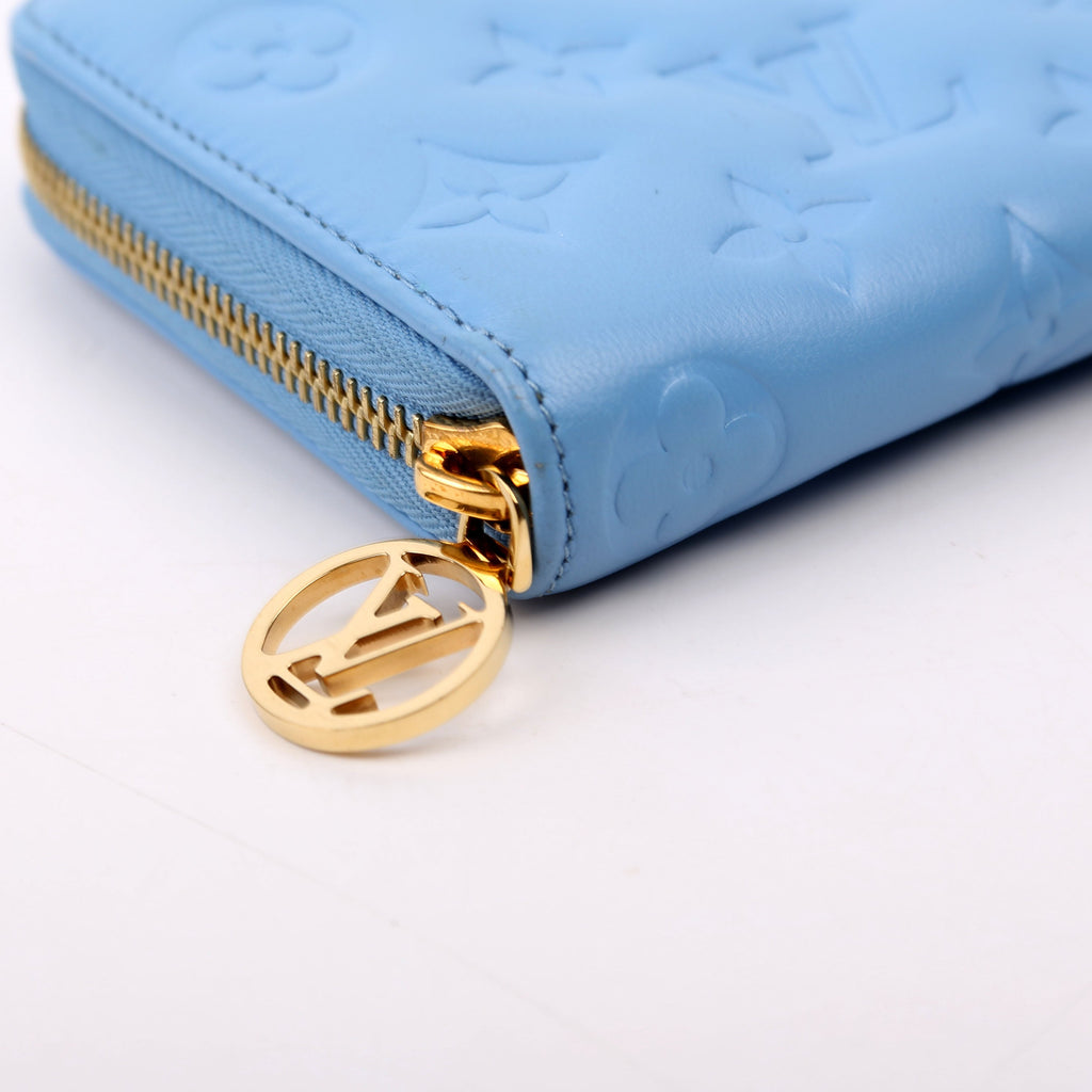 Louis Vuitton Coussin Zippy Wallet Lambskin Blue
