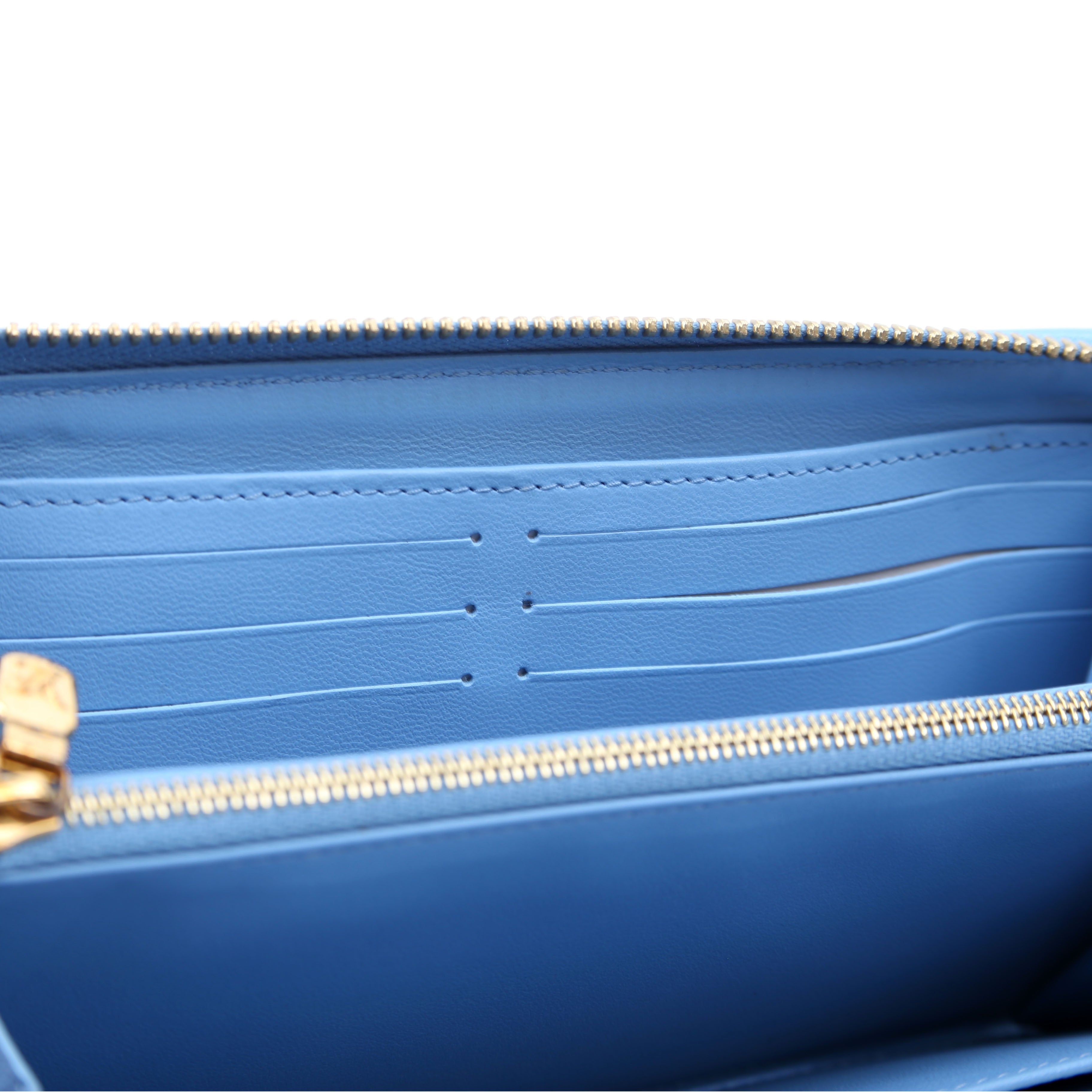 Louis Vuitton Coussin Zippy Wallet Lambskin Blue