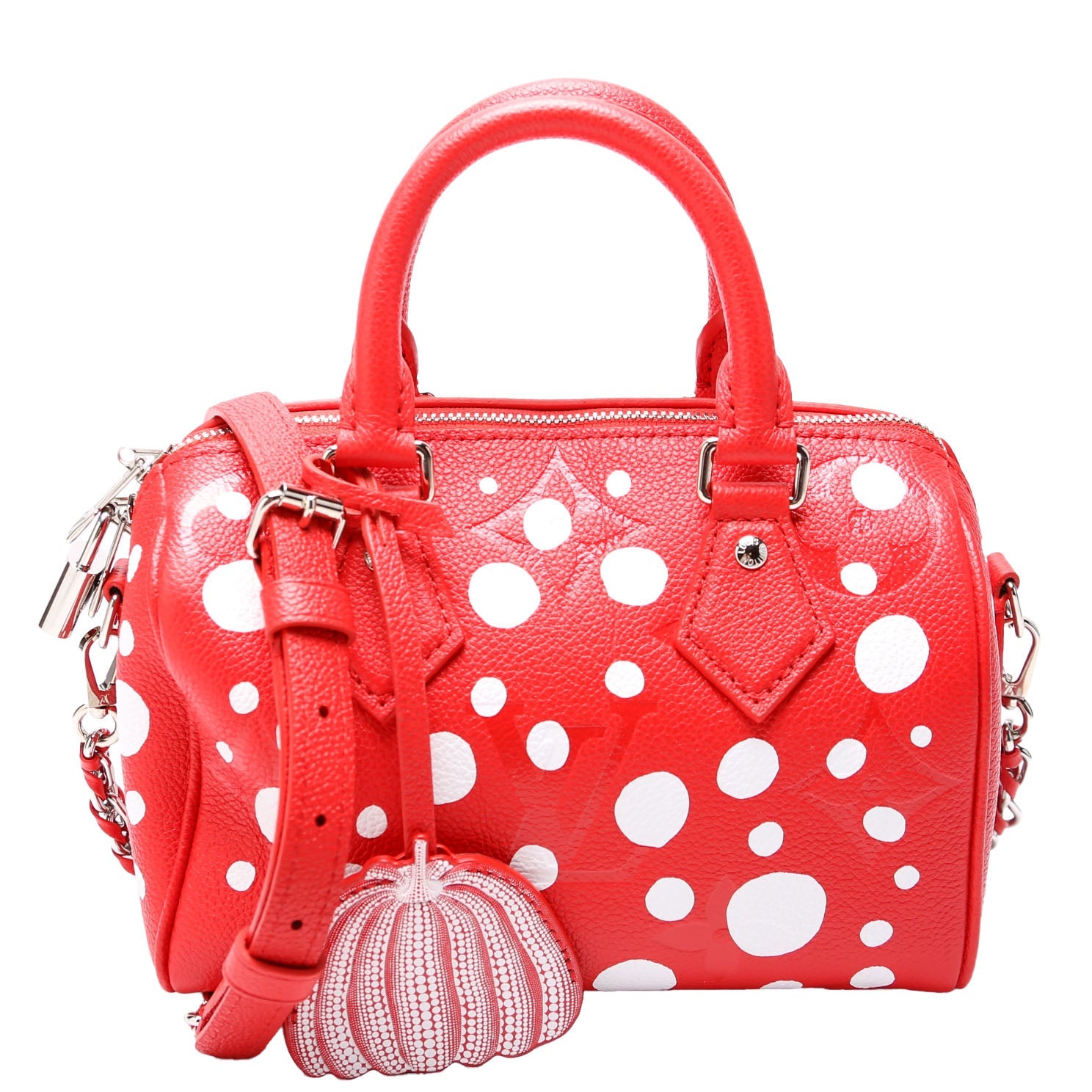 Louis Vuitton Speedy 20 Bandouliere Kusama Dots Empreinte Red