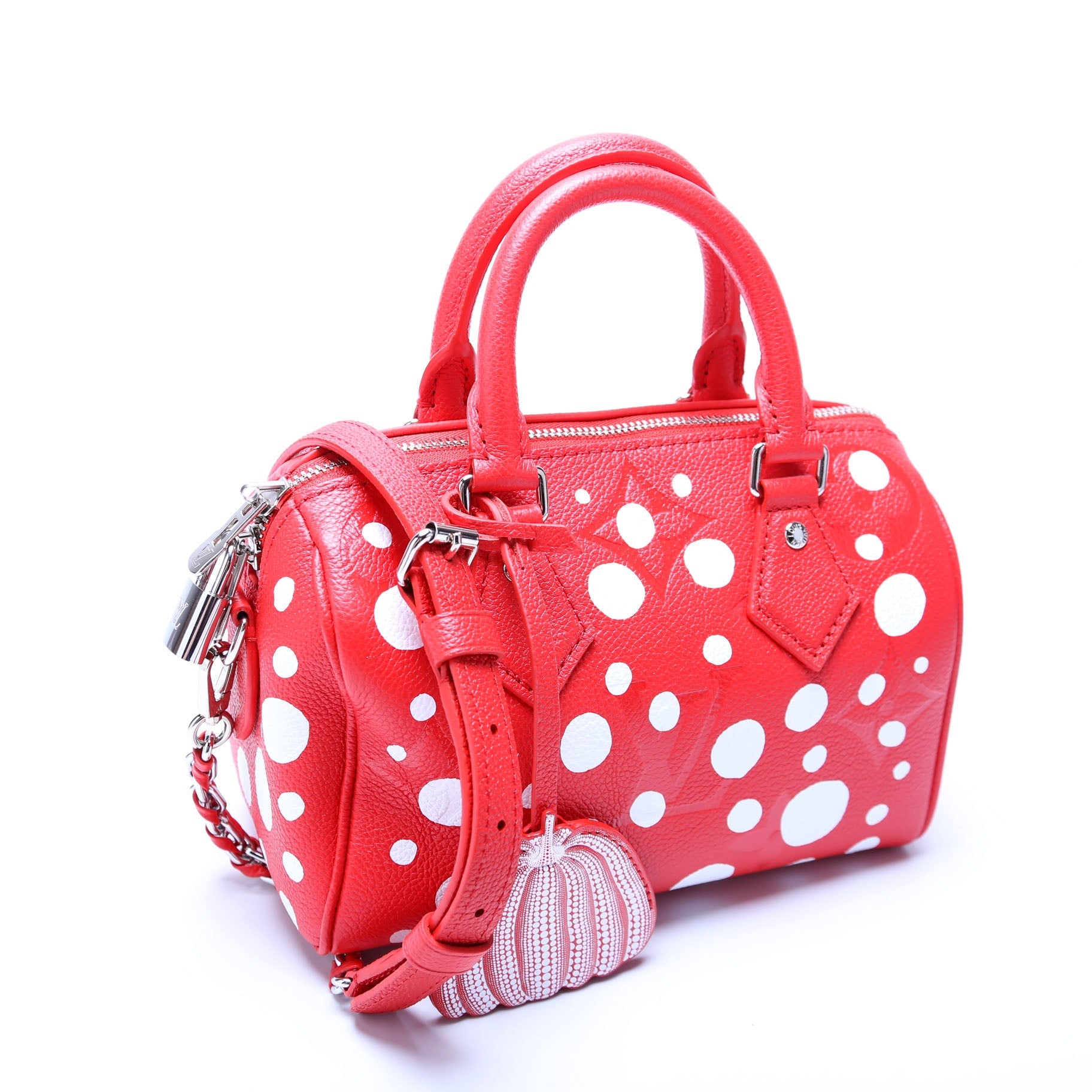 Louis Vuitton Speedy 20 Bandouliere Kusama Dots Empreinte Red