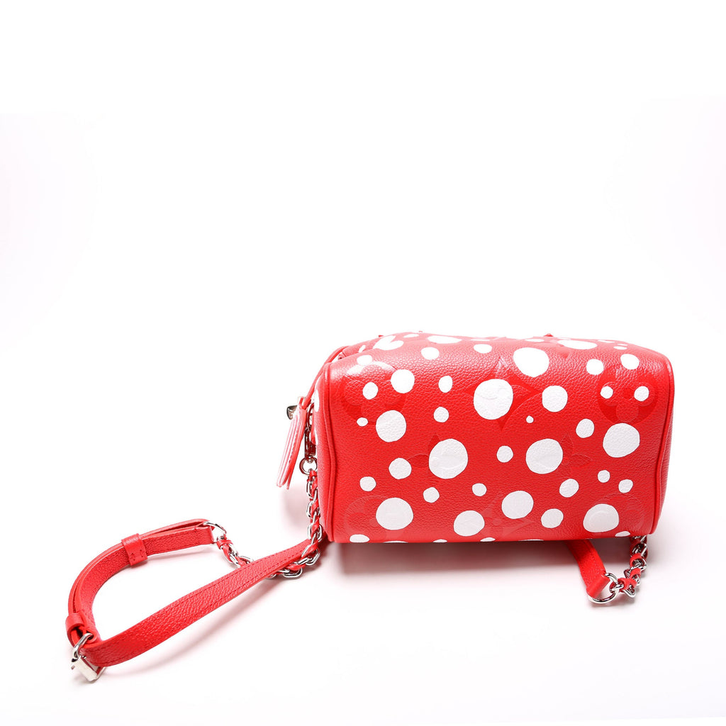 Louis Vuitton Speedy 20 Bandouliere Kusama Dots Empreinte Red