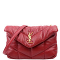 Saint Laurent Loulou Toy Puffer Burgundy 620333