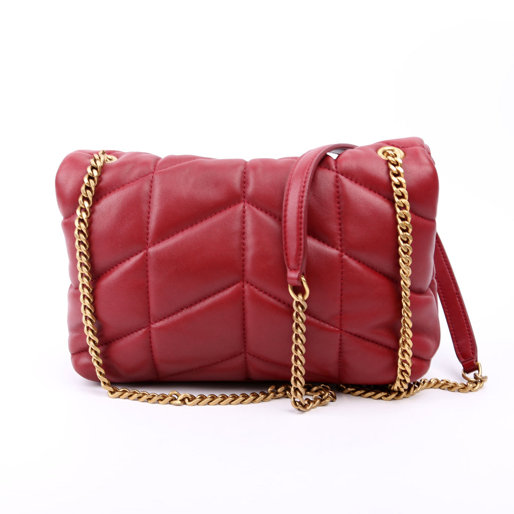 Saint Laurent Loulou Toy Puffer Burgundy 620333
