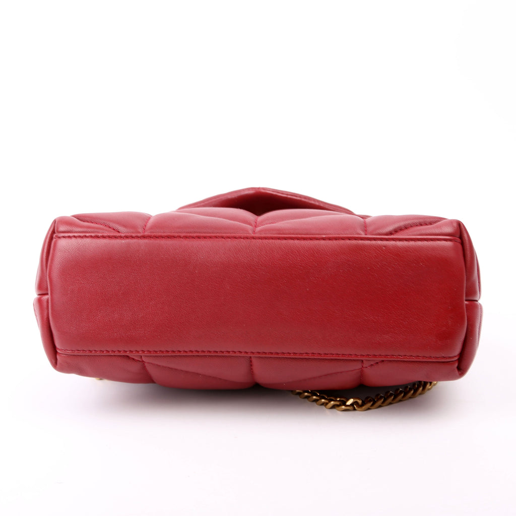 Saint Laurent Loulou Toy Puffer Burgundy 620333