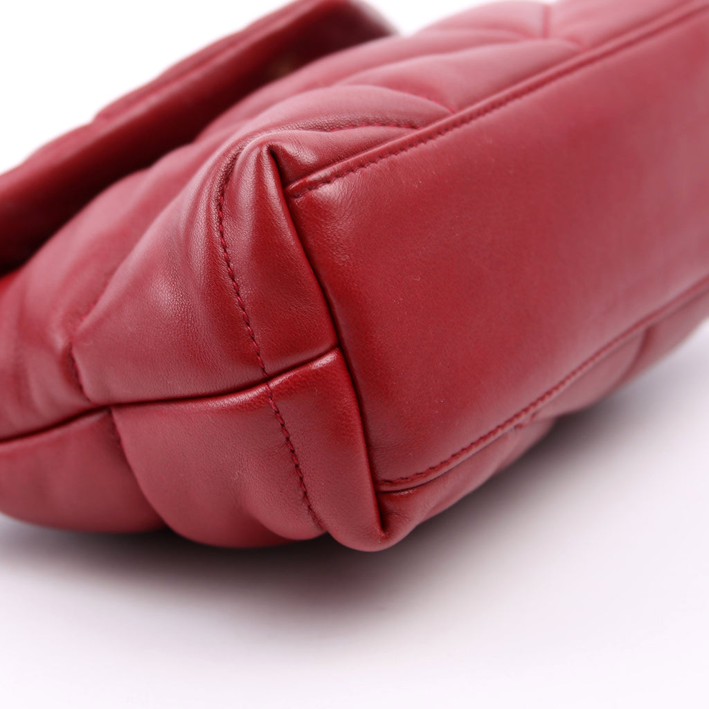 Saint Laurent Loulou Toy Puffer Burgundy 620333