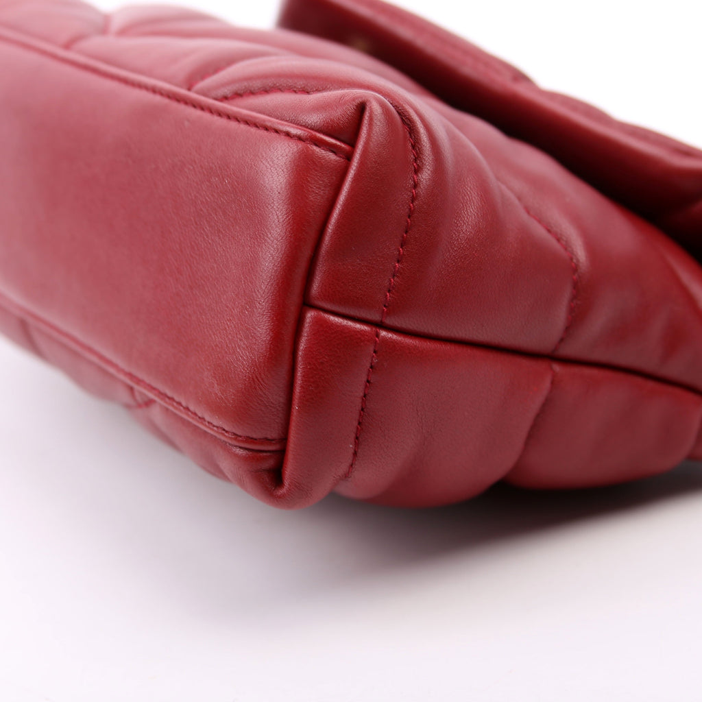 Saint Laurent Loulou Toy Puffer Burgundy 620333