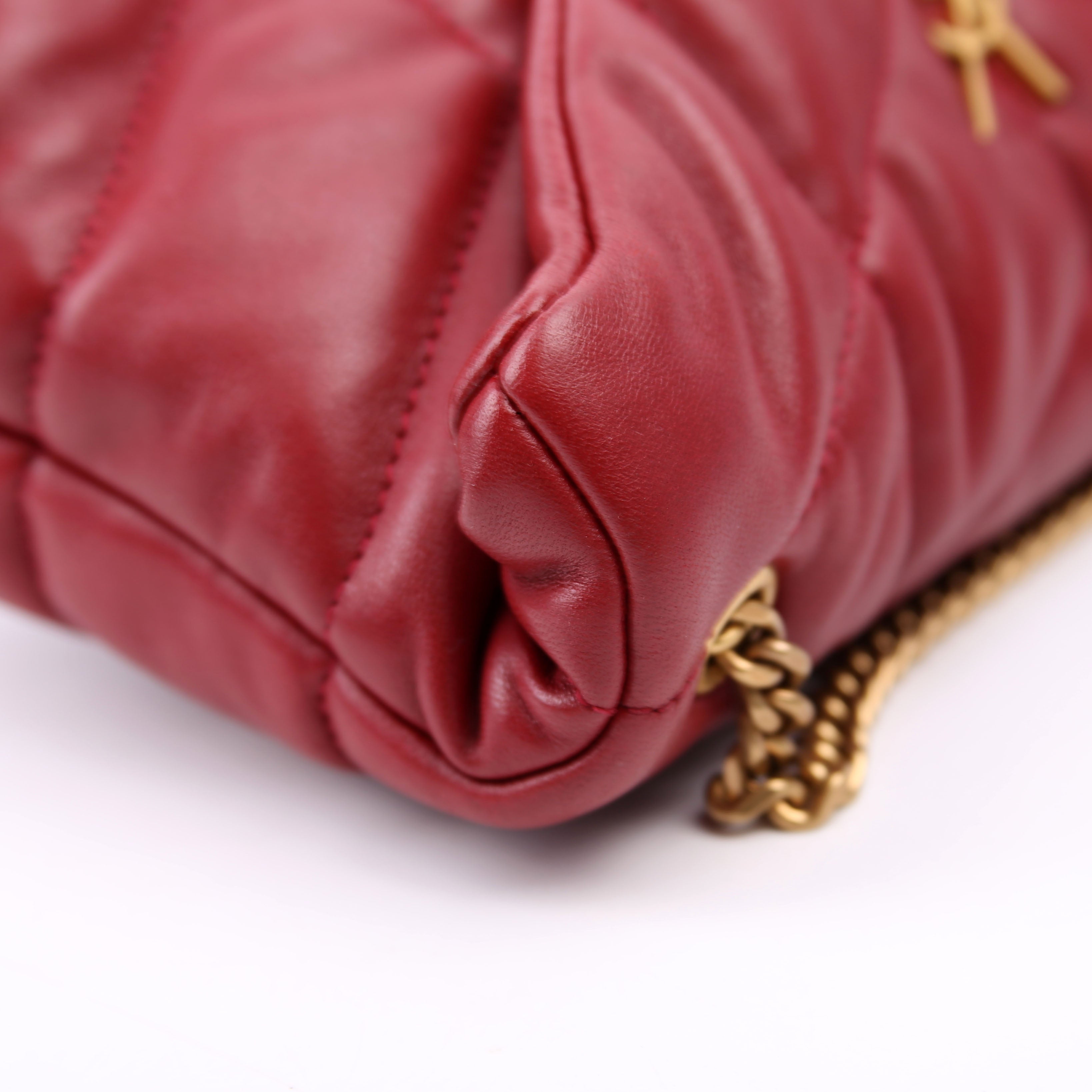 Saint Laurent Loulou Toy Puffer Burgundy 620333