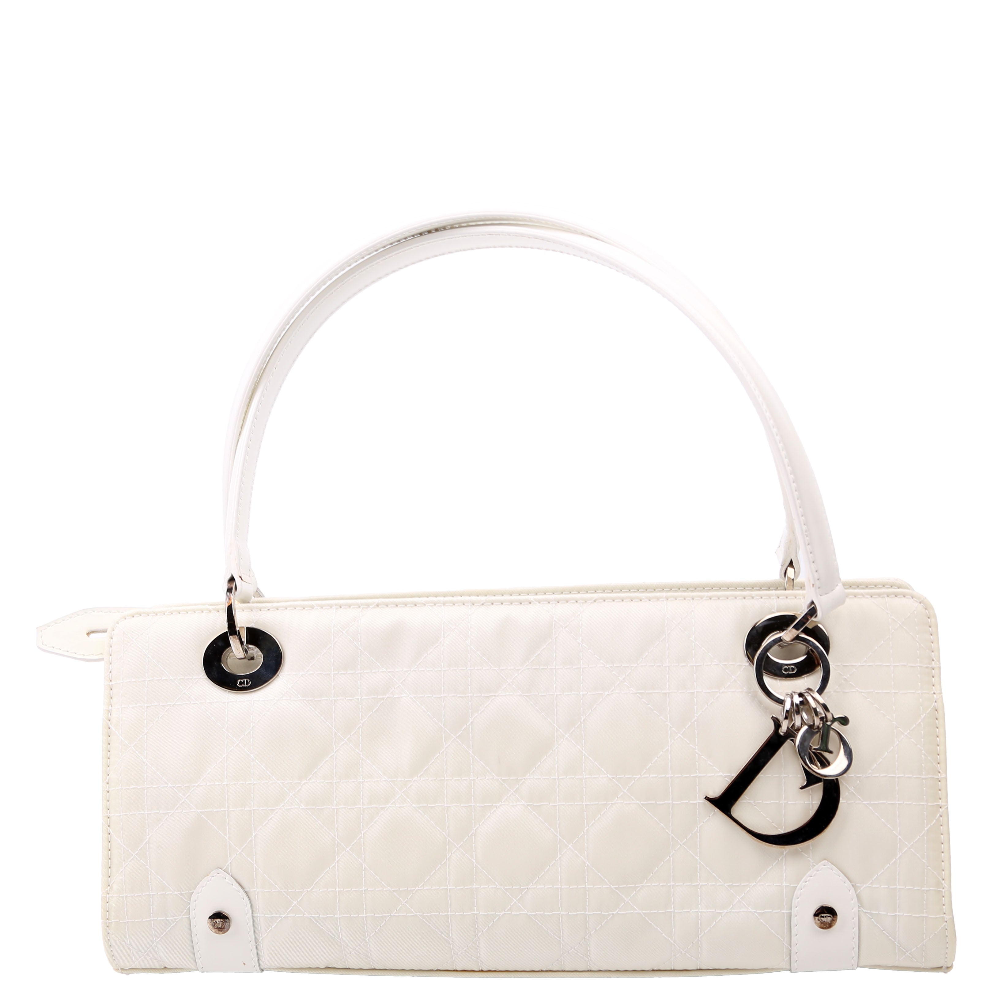 Christian Dior Lady Dior East West Vintage Canvas White