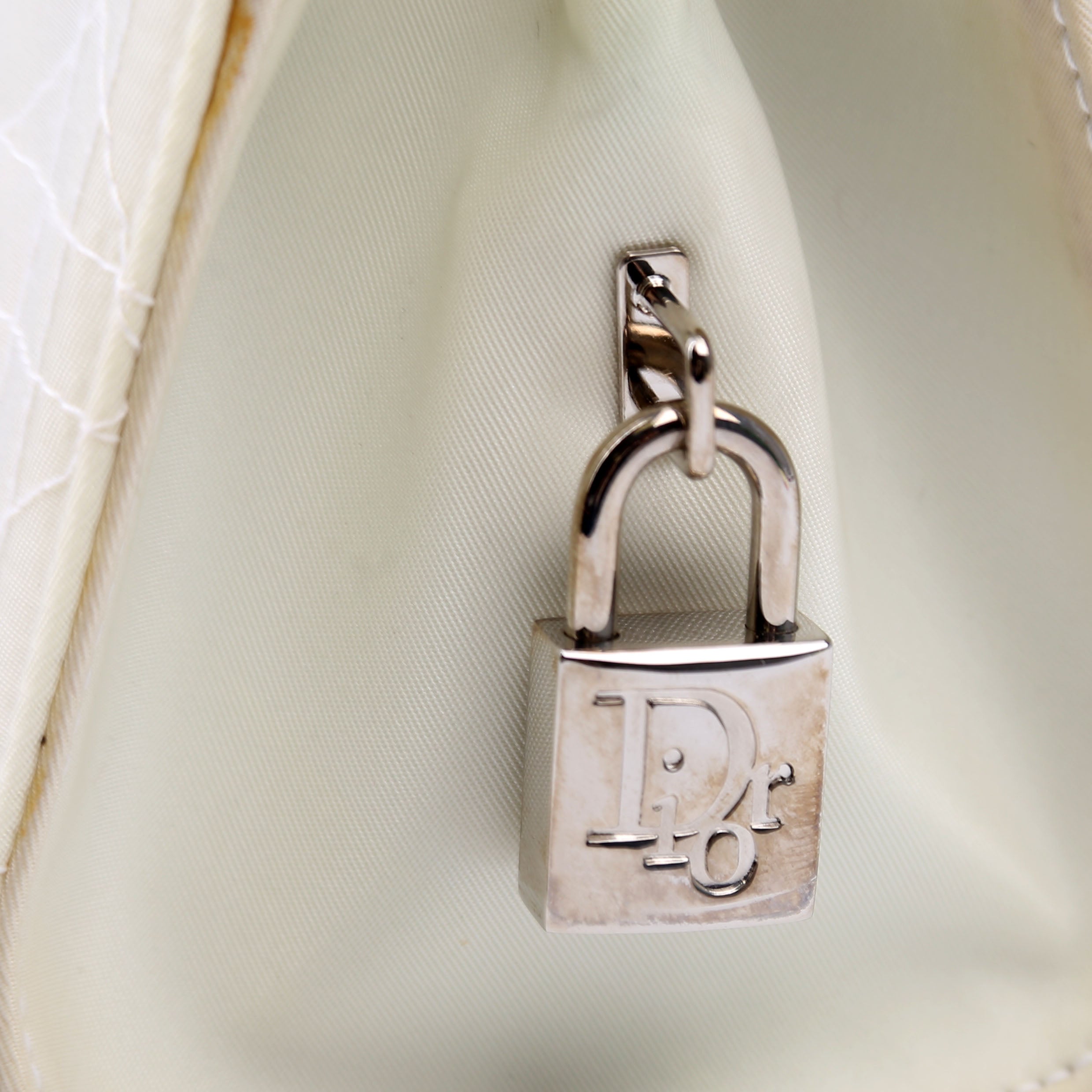 Christian Dior Lady Dior East West Vintage Canvas White