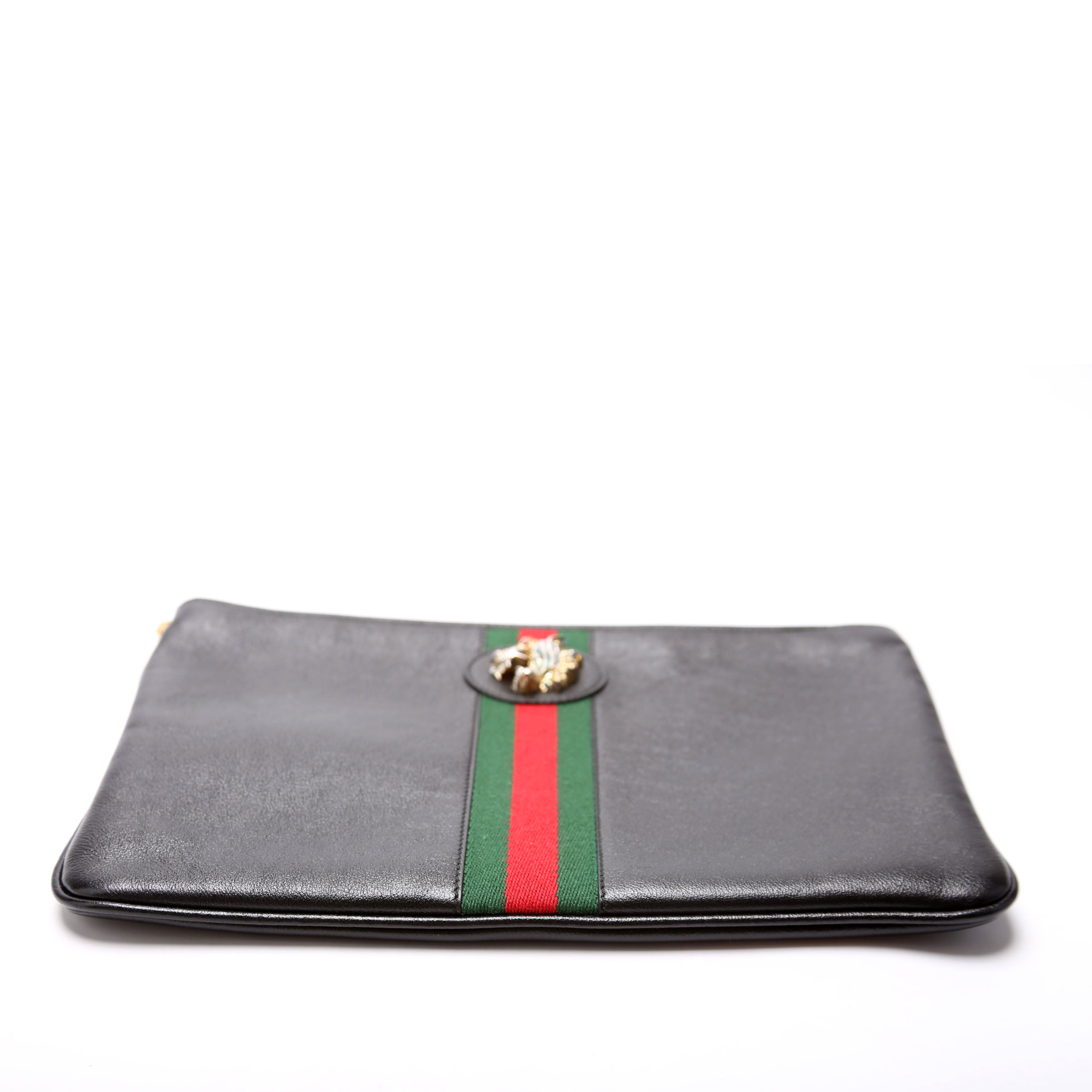 Gucci 573795 Raja Web Ophidia Clutch Black