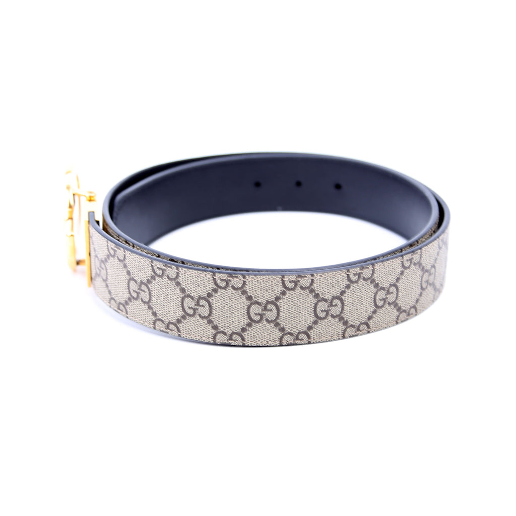 Gucci 659416 GG Marmont Reversible Belt GG Supreme/Leather Size 100/40