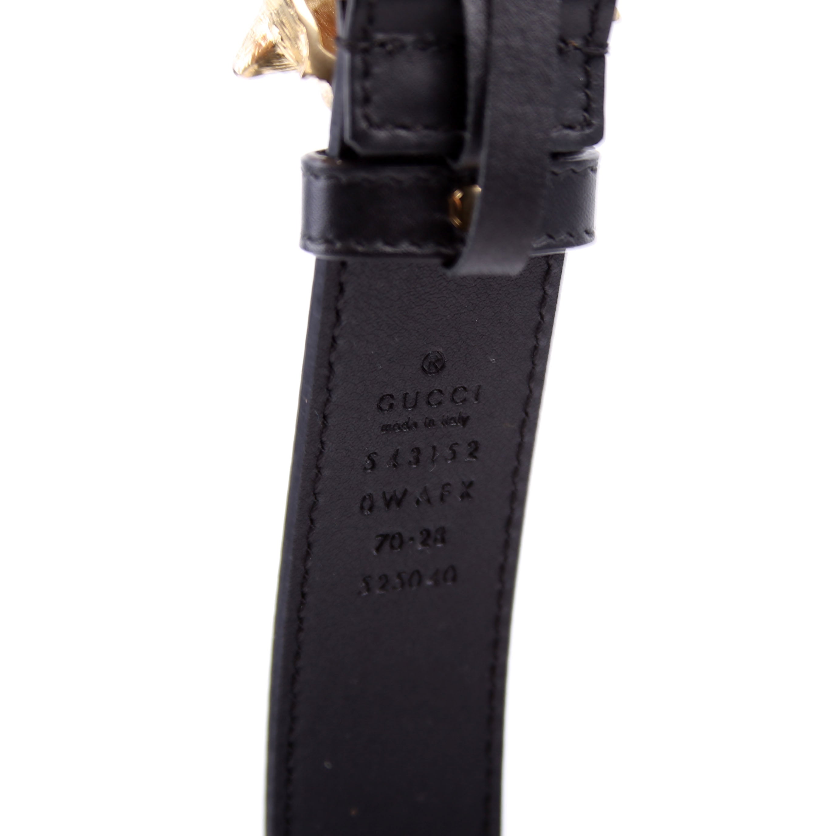 Gucci 543152 Tiger Head Belt Size 70/28