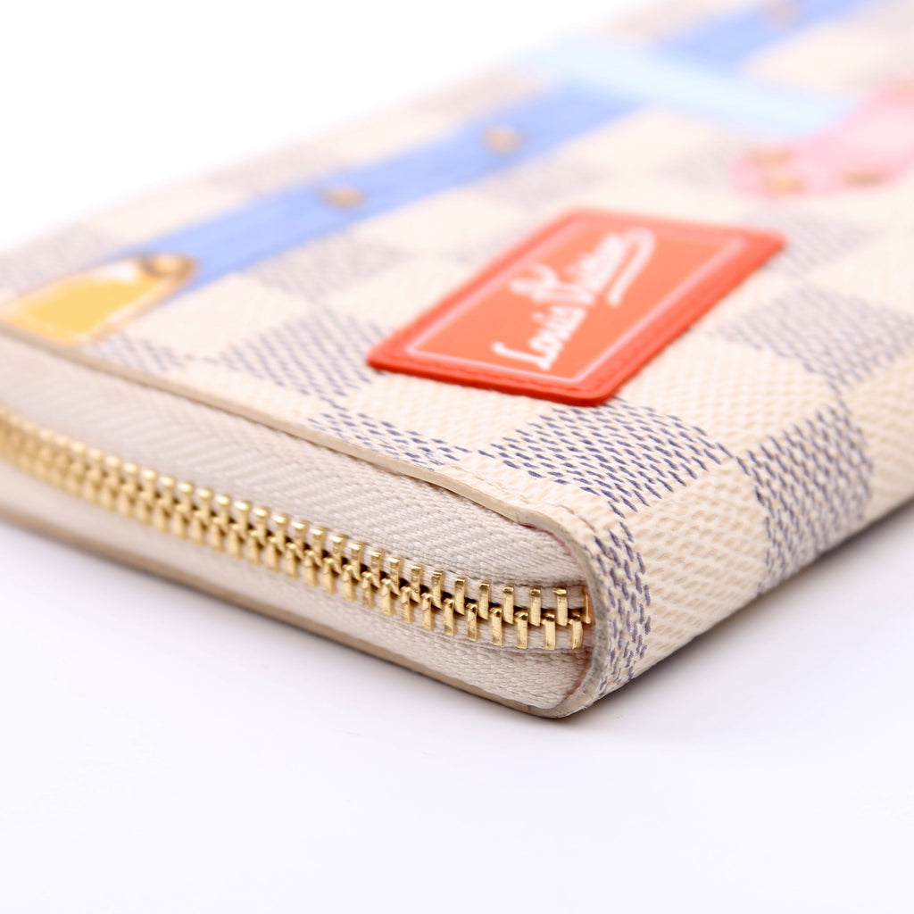 Louis Vuitton Clemence Wallet Summer Trunks Damier Azur