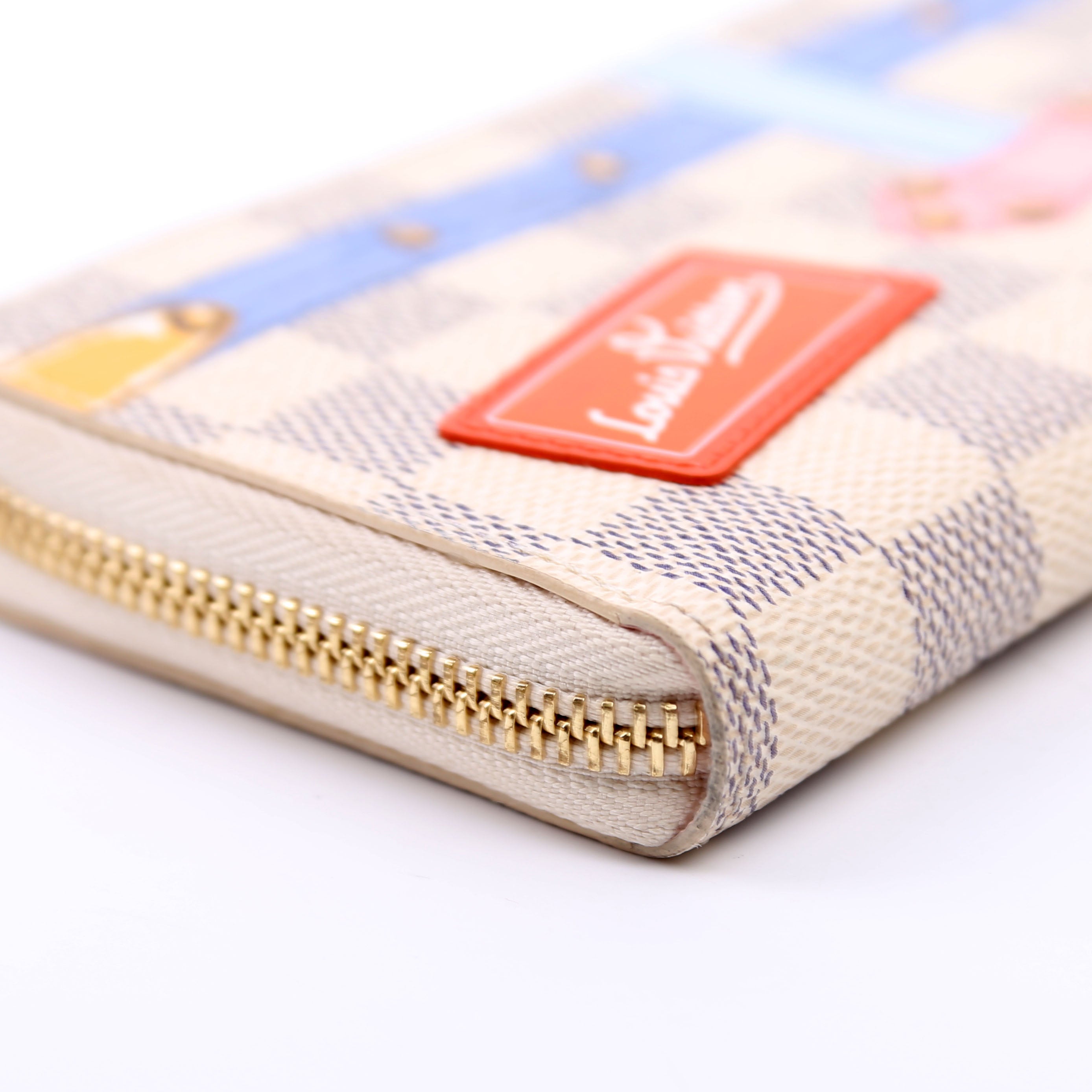 Louis Vuitton Clemence Wallet Summer Trunks Damier Azur