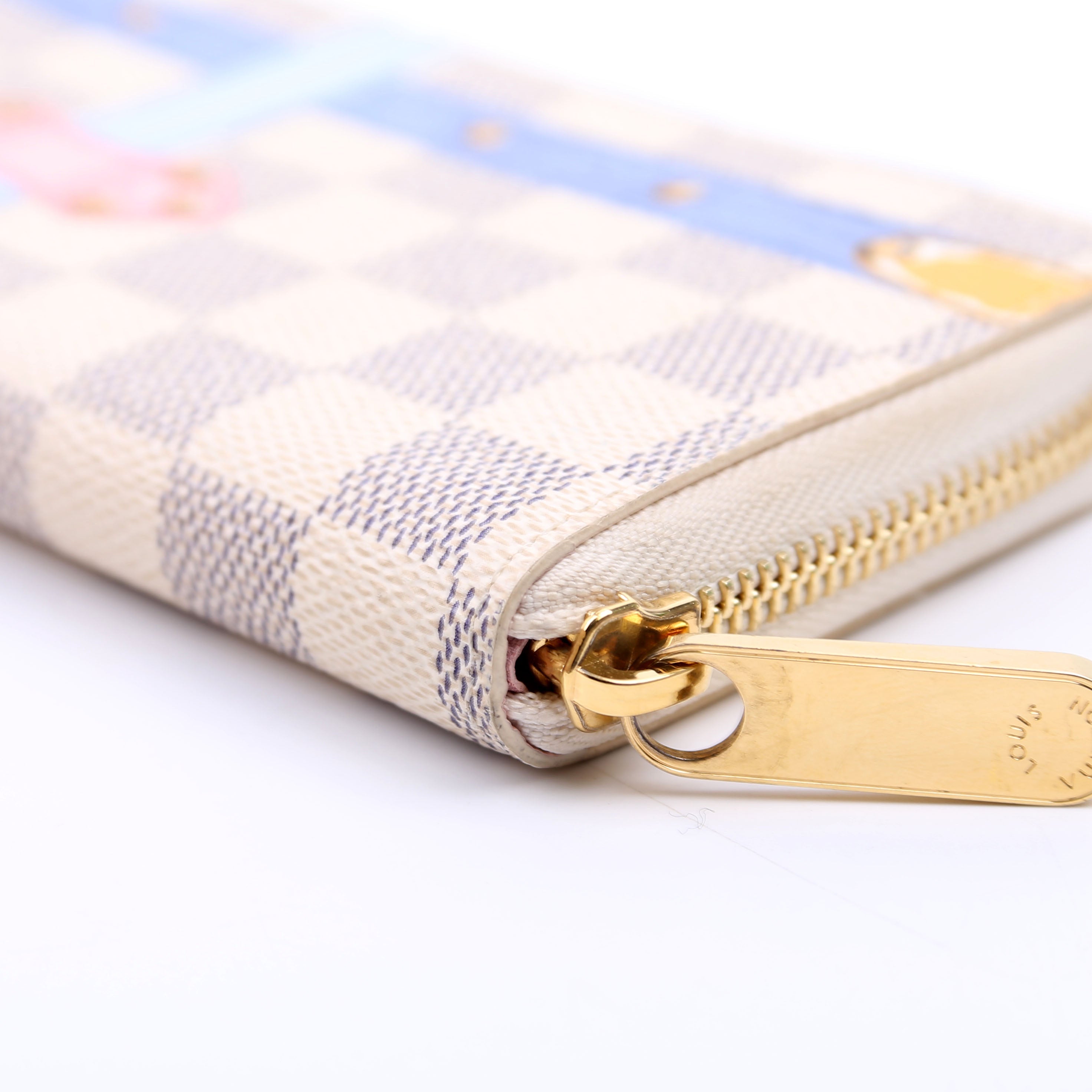 Louis Vuitton Clemence Wallet Summer Trunks Damier Azur
