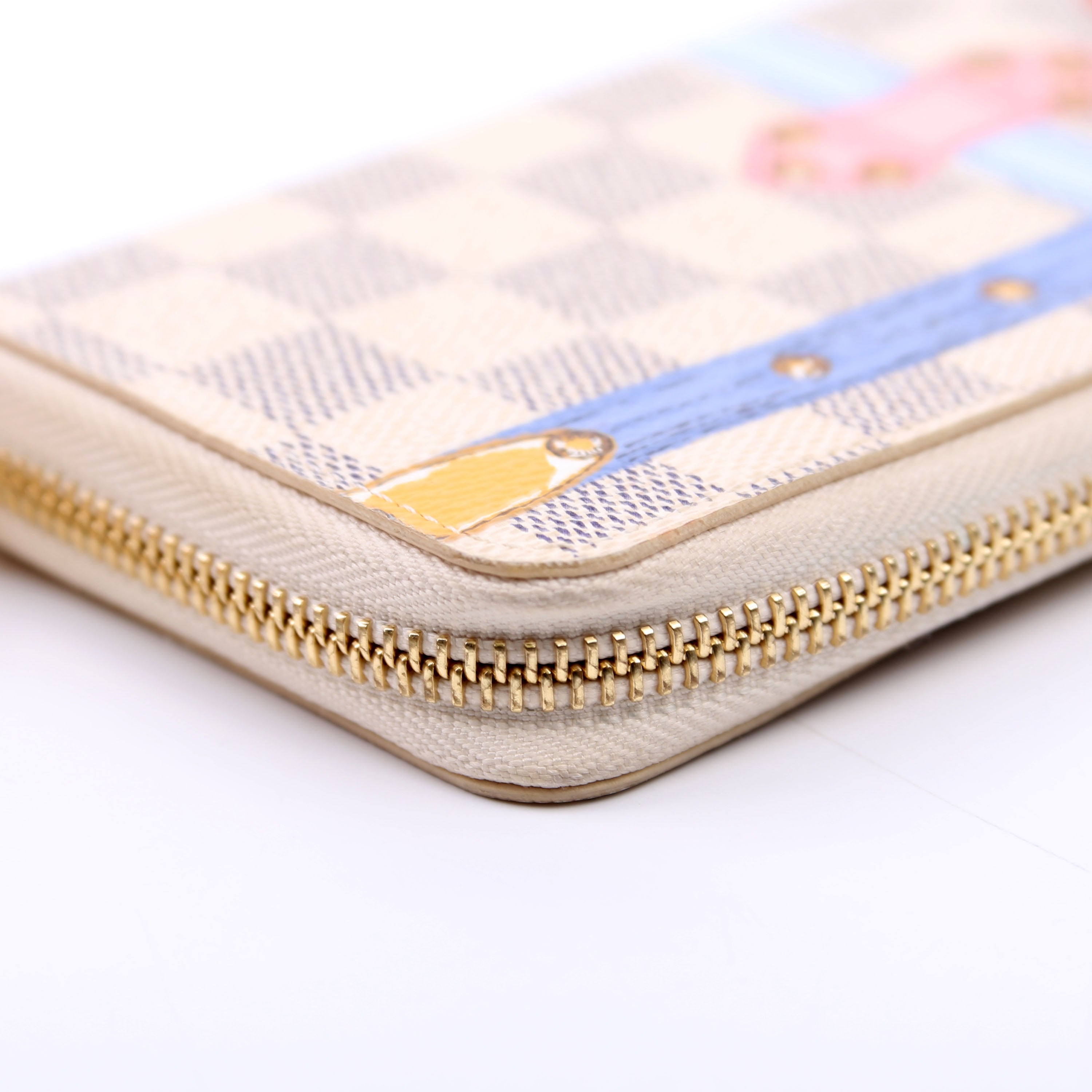 Louis Vuitton Clemence Wallet Summer Trunks Damier Azur