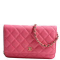 Chanel Wallet On Chain Classic Quilted Caviar Pink