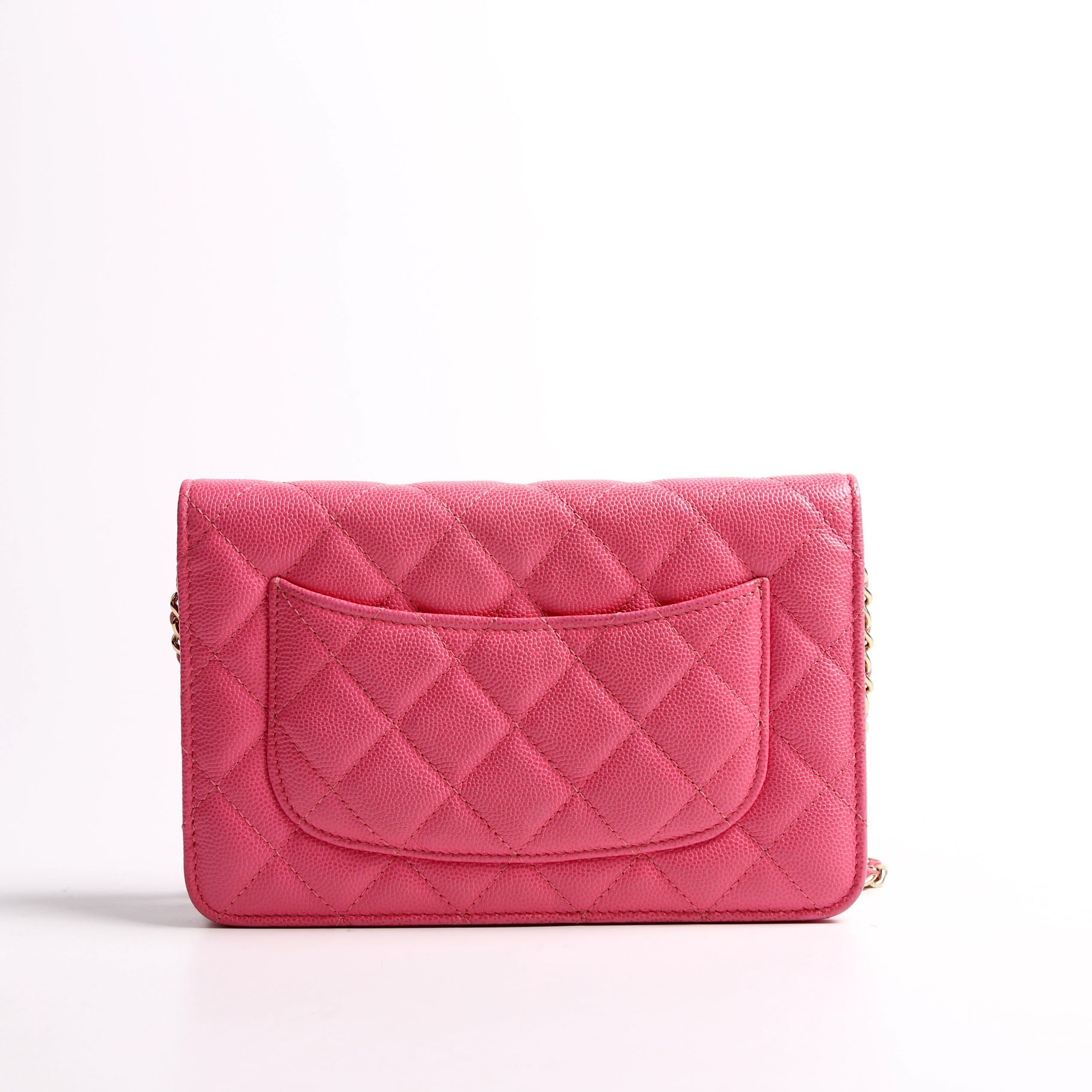 Chanel Wallet On Chain Classic Quilted Caviar Pink