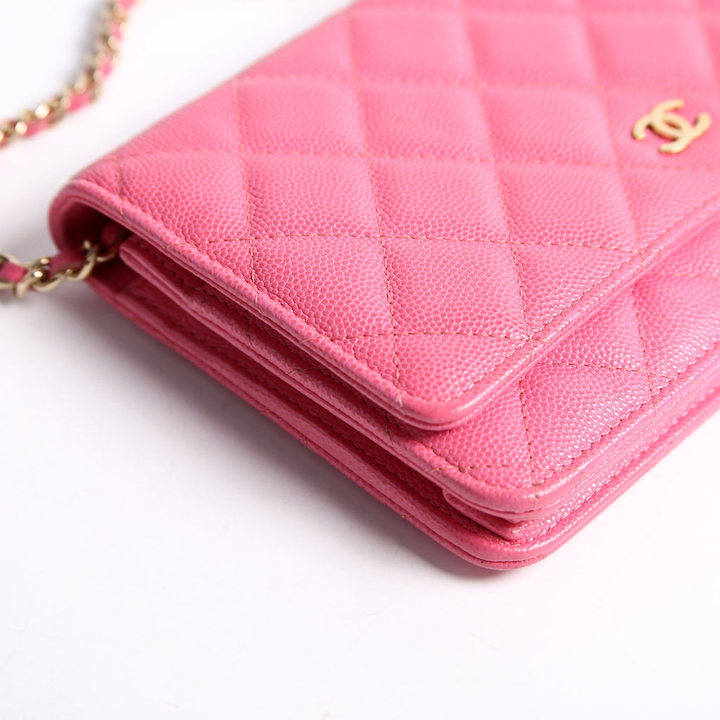 Chanel Wallet On Chain Classic Quilted Caviar Pink