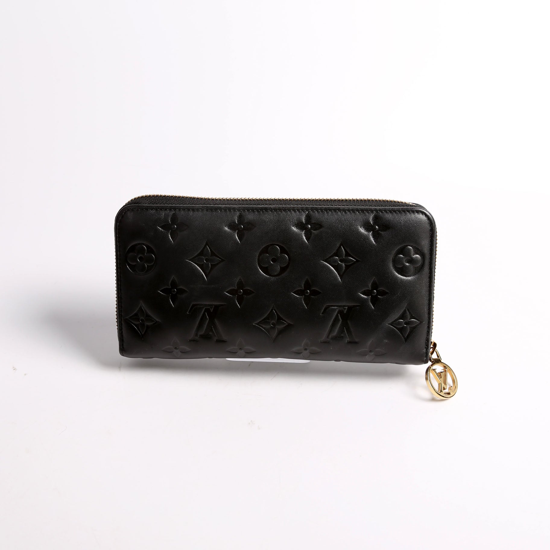 Louis Vuitton Coussin Zippy Wallet Lambskin Black
