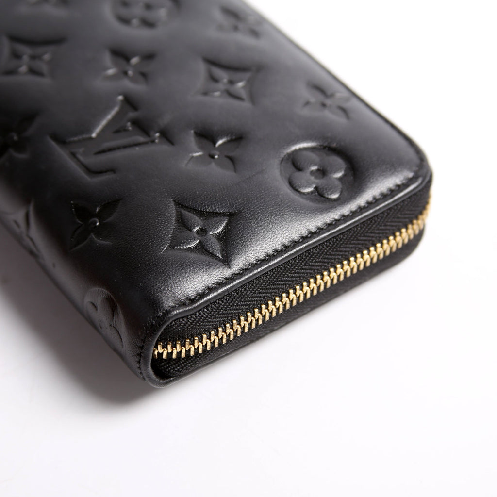 Louis Vuitton Coussin Zippy Wallet Lambskin Black
