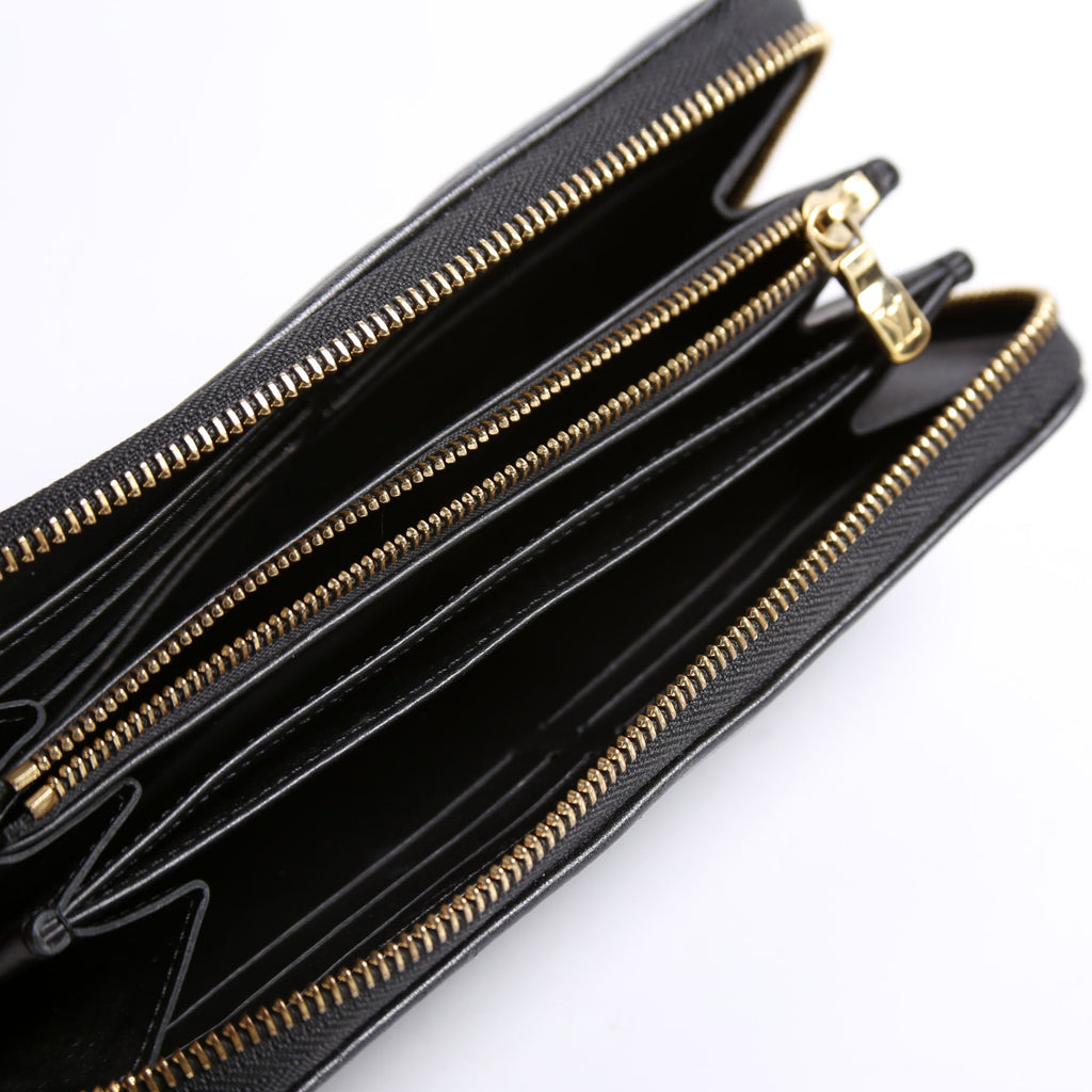 Louis Vuitton Coussin Zippy Wallet Lambskin Black