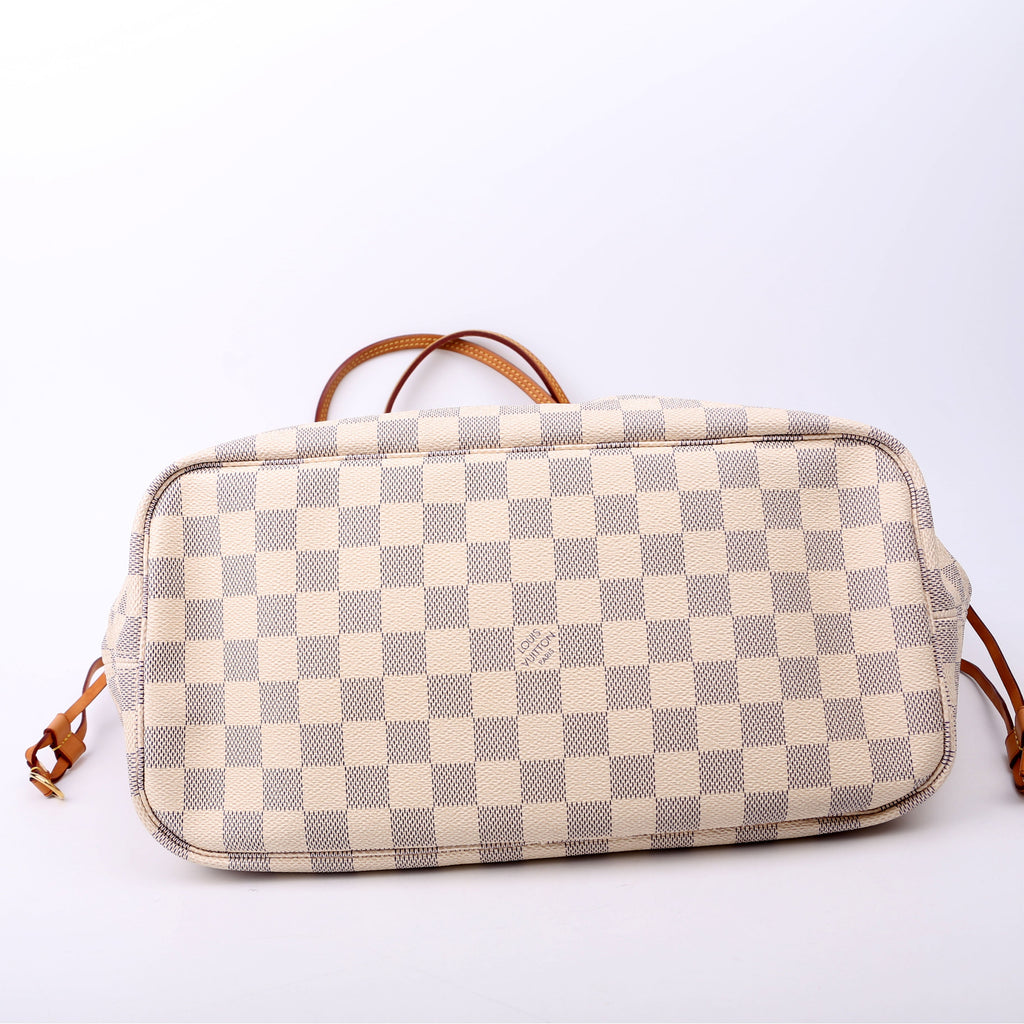 Louis Vuitton Neverfull with Wallet MM Damier Azur