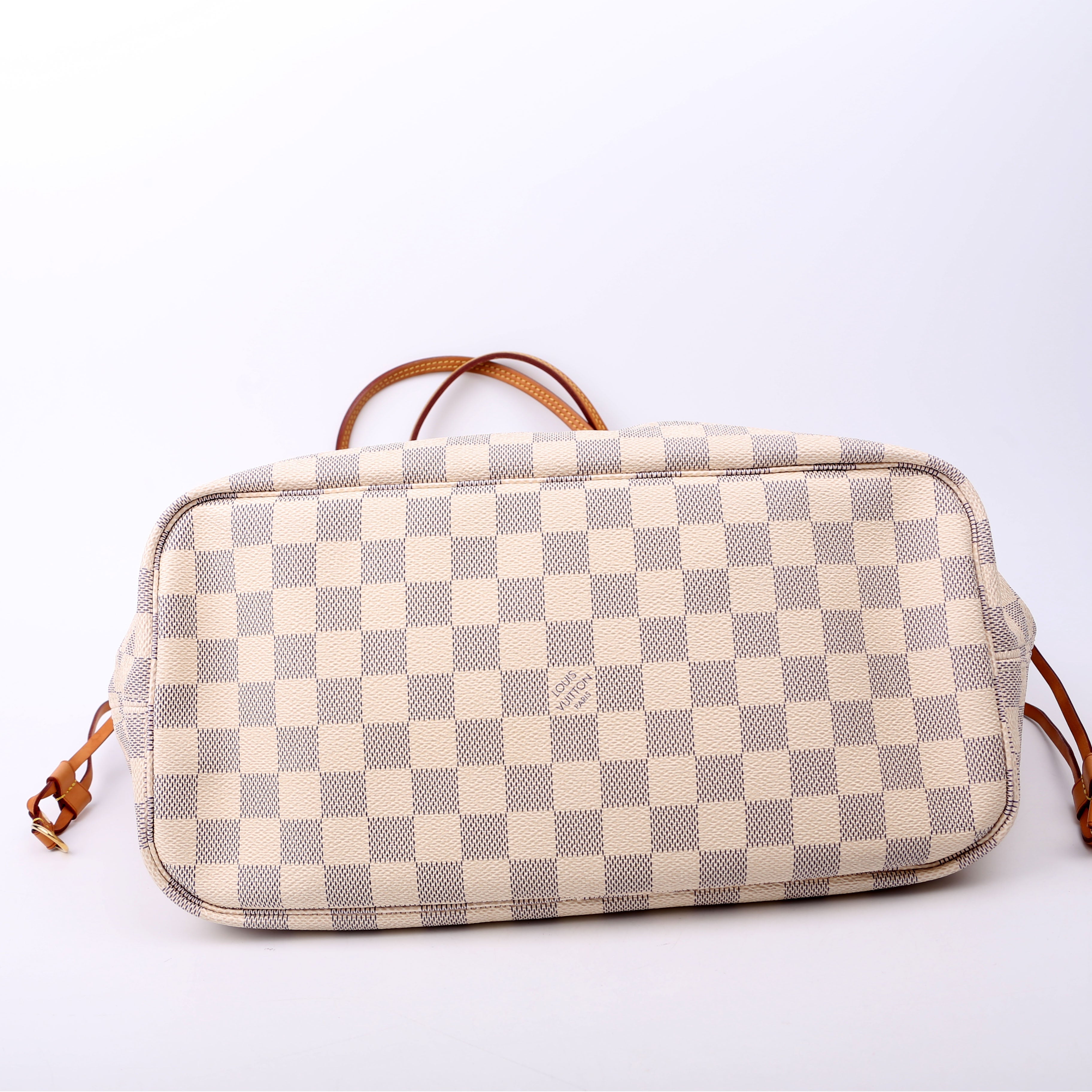 Louis Vuitton Neverfull with Wallet MM Damier Azur