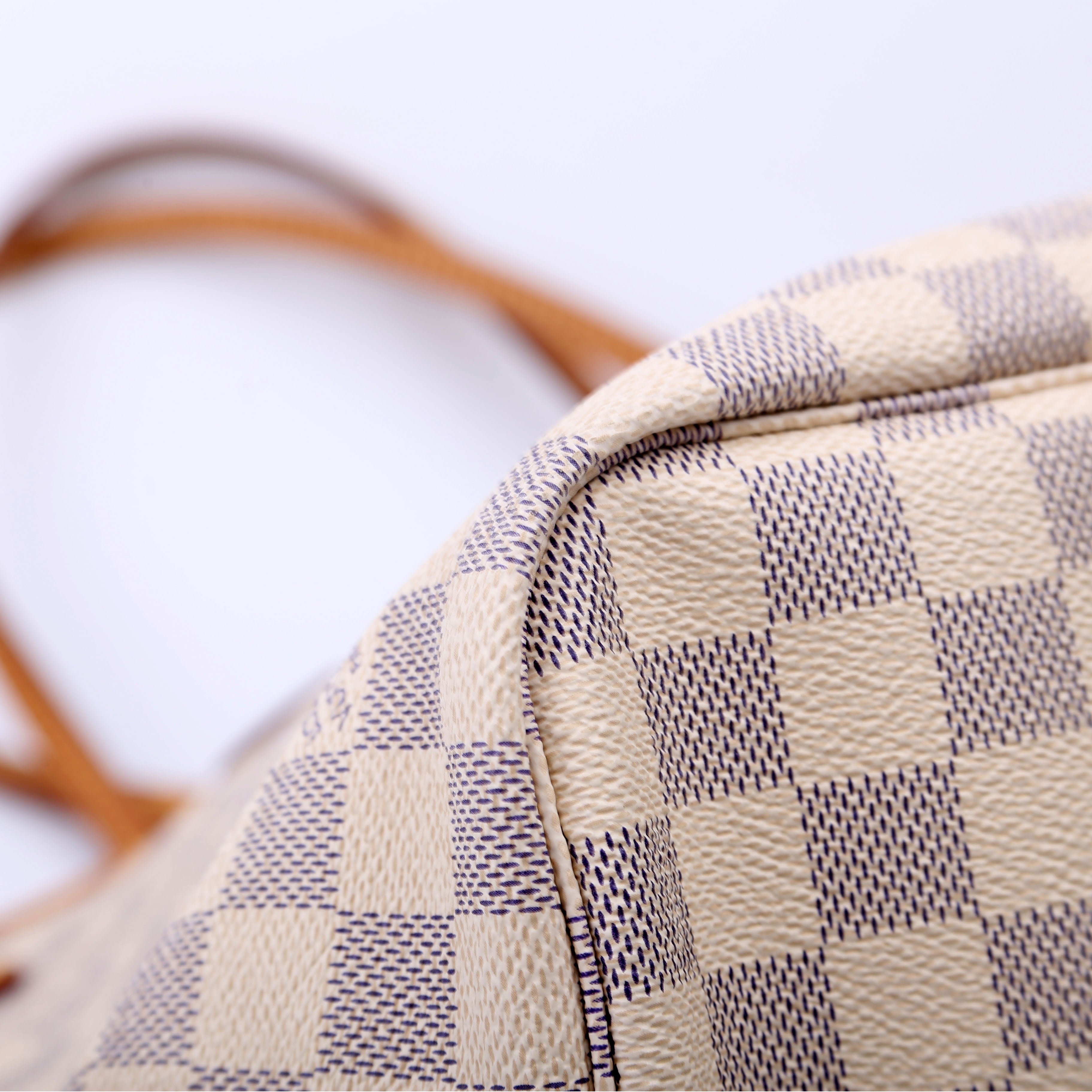 Louis Vuitton Neverfull with Wallet MM Damier Azur
