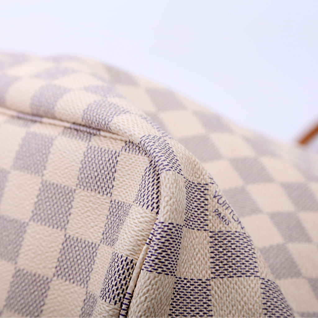 Louis Vuitton Neverfull with Wallet MM Damier Azur