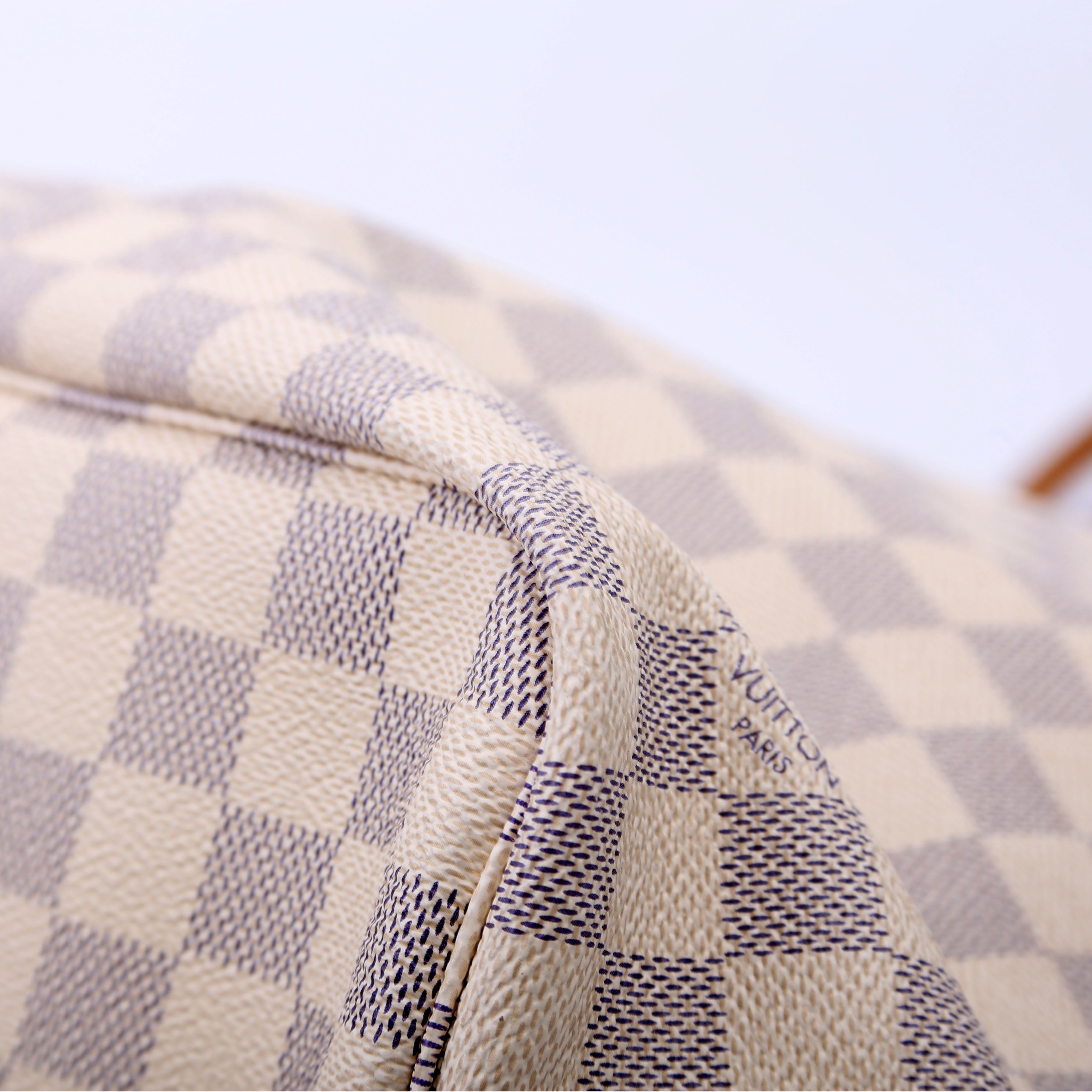 Louis Vuitton Neverfull with Wallet MM Damier Azur