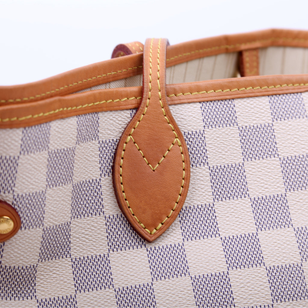 Louis Vuitton Neverfull with Wallet MM Damier Azur