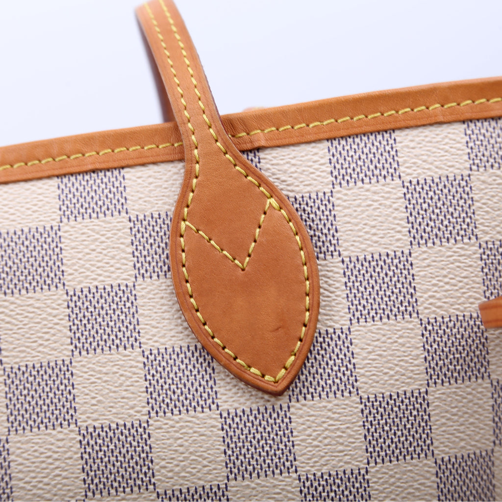 Louis Vuitton Neverfull with Wallet MM Damier Azur