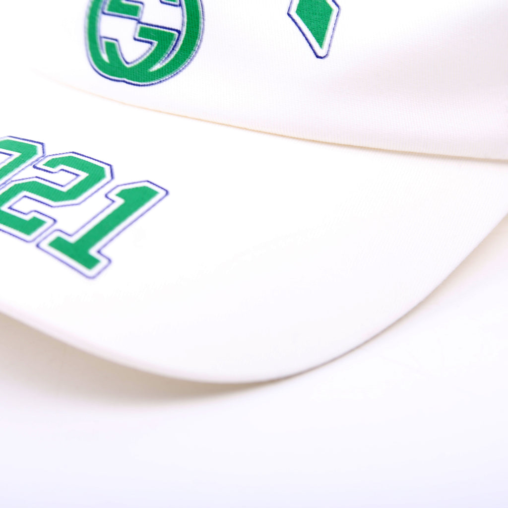 Gucci Logo 1921 Adjustable Hat Large White/Green