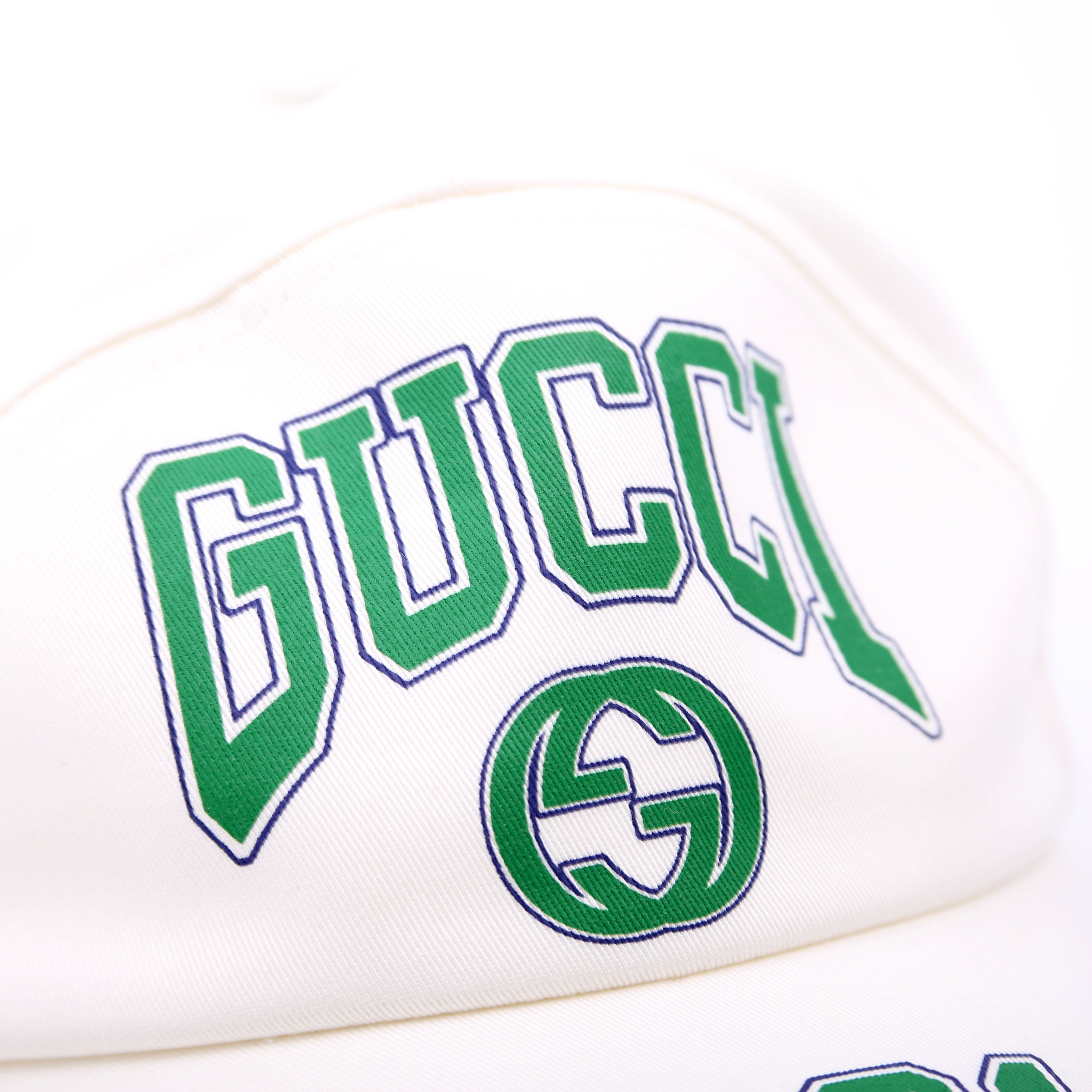 Gucci Logo 1921 Adjustable Hat Large White/Green